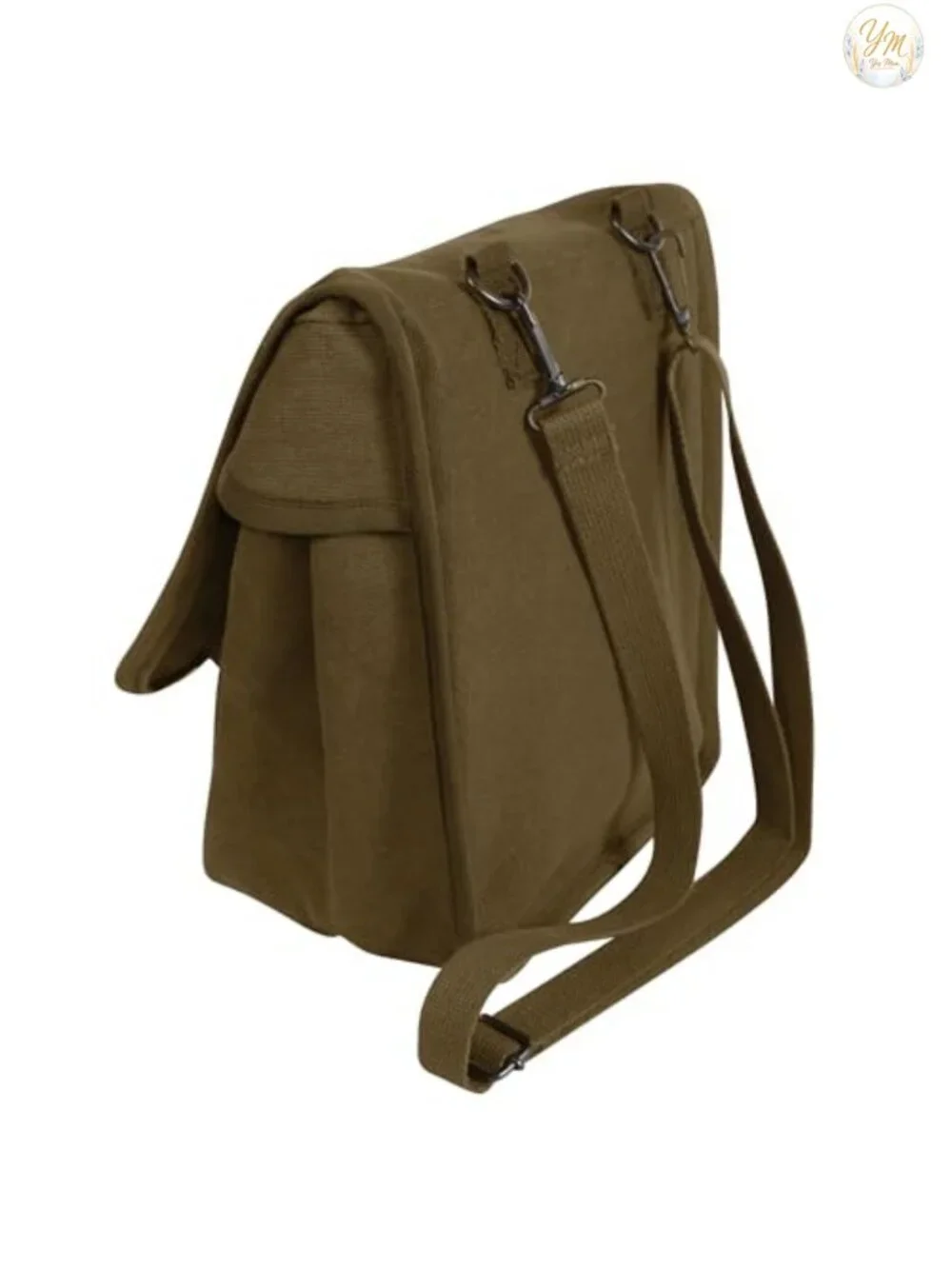 Canvas Map Case Shoulder Bag with Organizer Pocket Crossbody Adjustable Strap